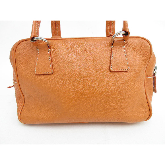 Prada Handbags - Prada Orange Mini Leather Bag